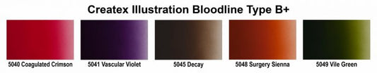 Illustration Colors Paint Sets – 5083-06 1oz. Createx Illustration Bloodline B + Set
