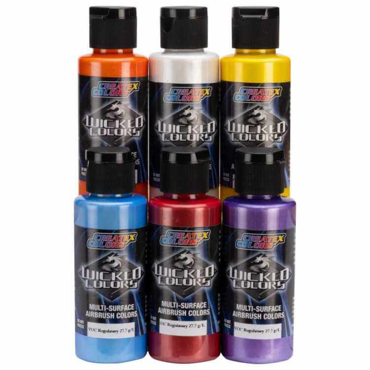 Wicked Colors Paint Sets – W132-02 Wicked Colors Essential Pearl Set – 6 x 2oz