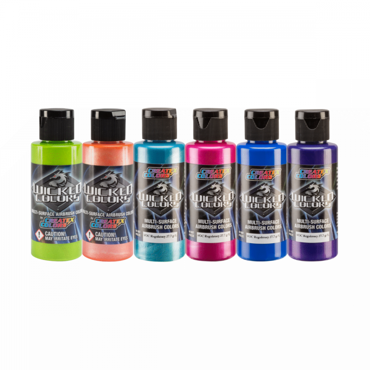 Wicked Colors Paint Sets – W134-02 Wicked Colors Electric Tropics Set – 6 x 2oz