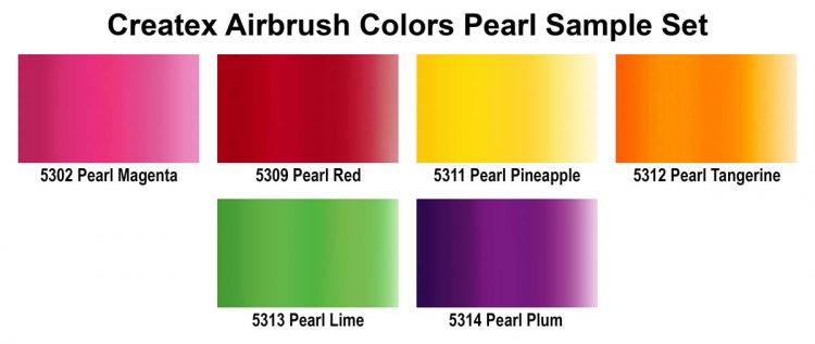 Airbrush Colors Paint Sets – 5811-00 2oz. AB Pearlized Sampler Set