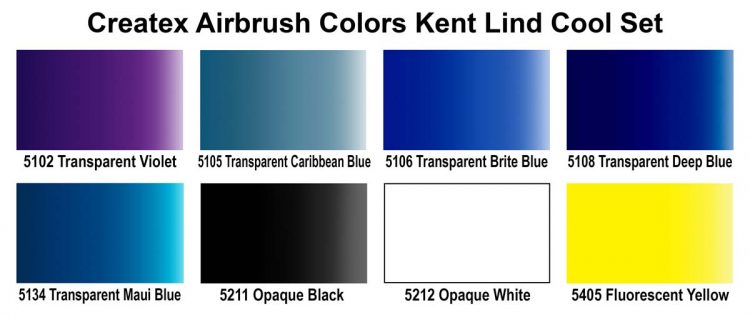 Airbrush Colors Paint Sets – 5815-00 AB – Kent Lind Cool Airbrush Set