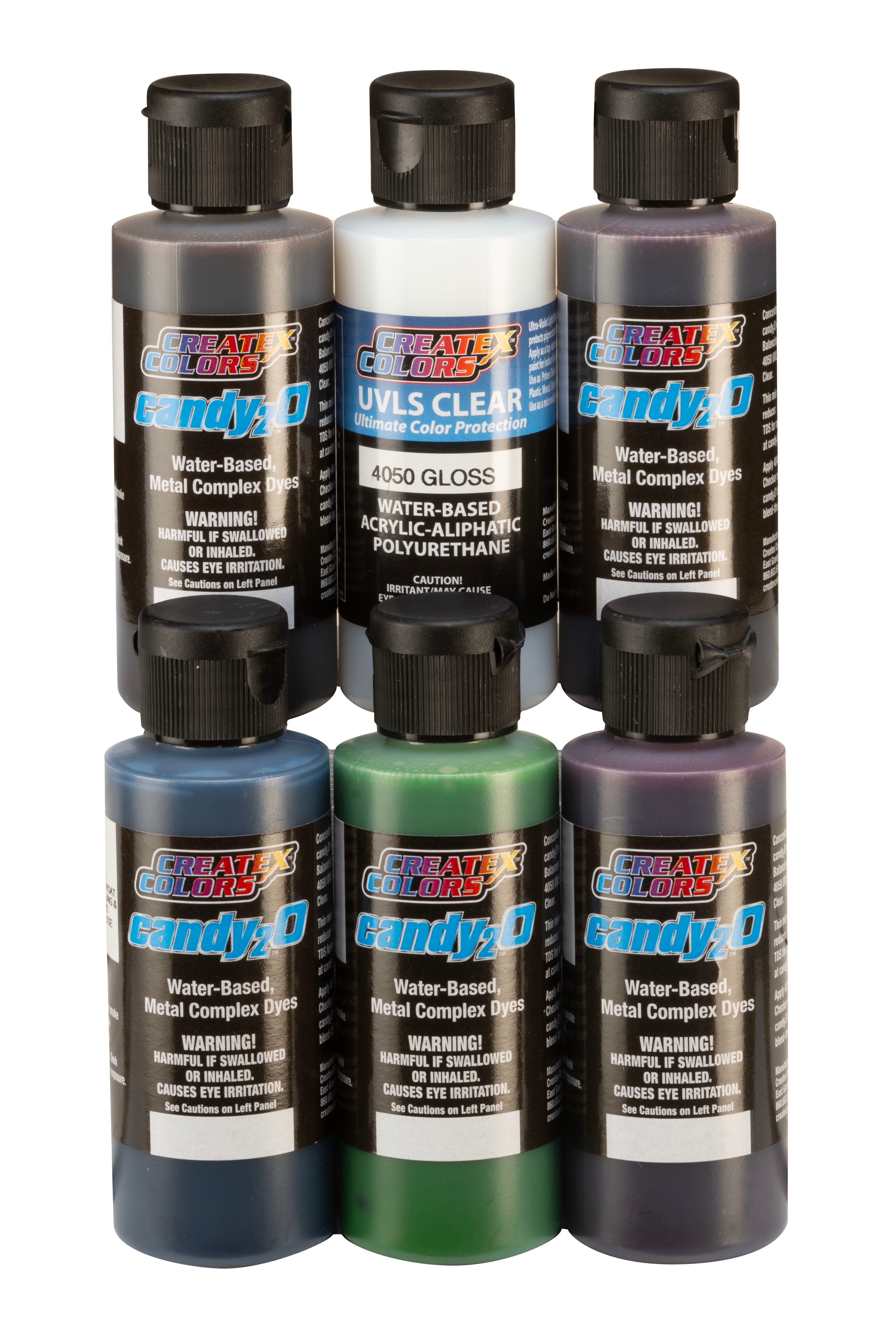 Createx Candy Color Candy2o Paint Sets – 4967-B candy2o Warm Set 4oz. – Createx Colors