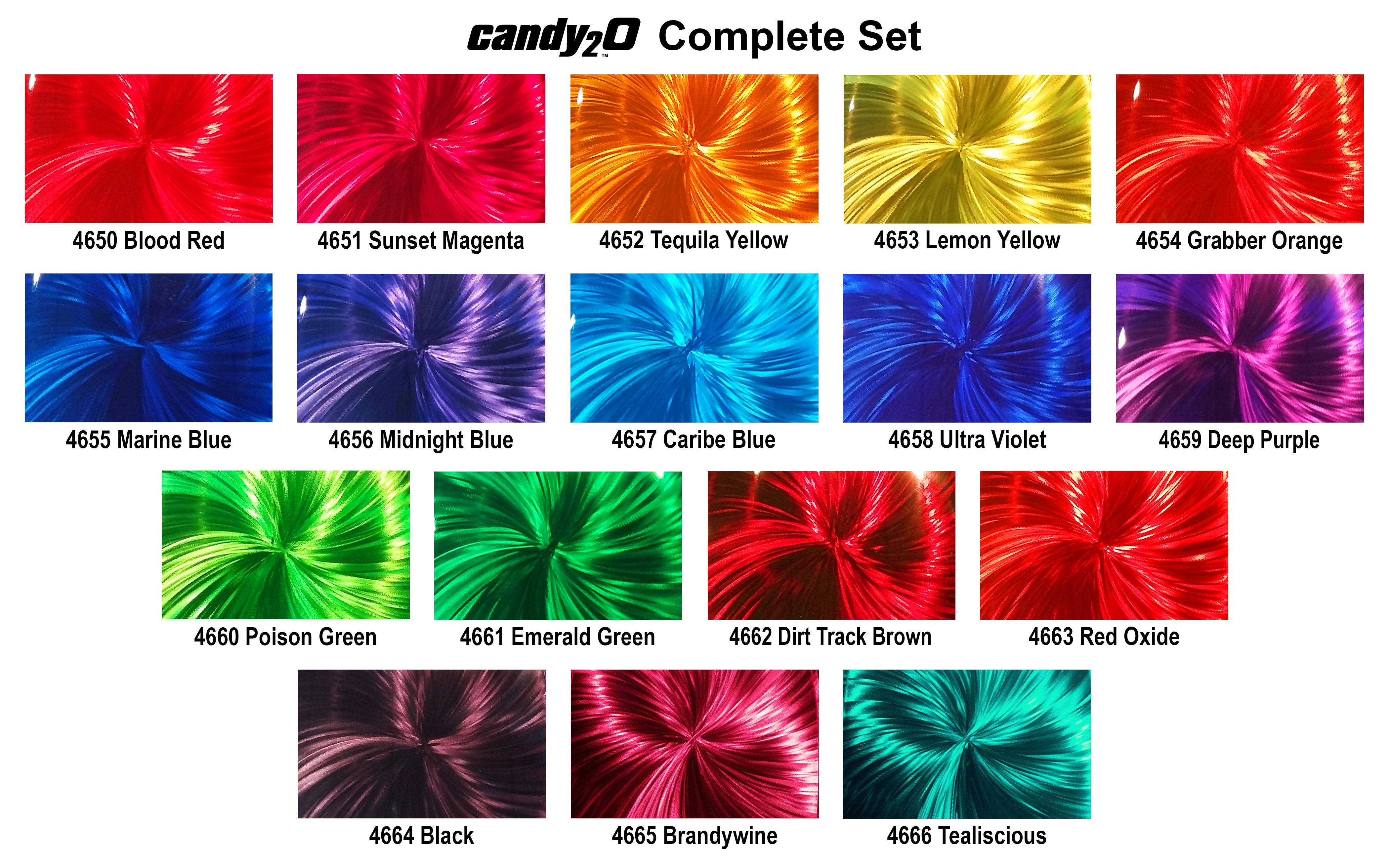 Candy2o Paint Sets – 4681-01 candy2o – 2oz Complete Set – Createx
