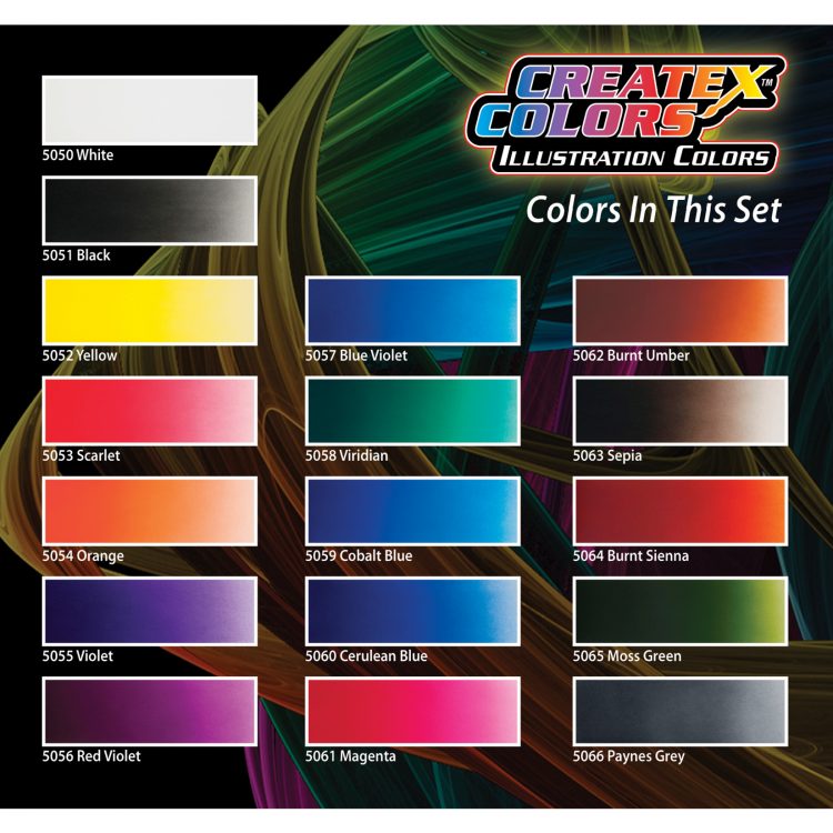 Illustration Colors Paint Sets – 5084-A Createx Illustration Colors Box Set