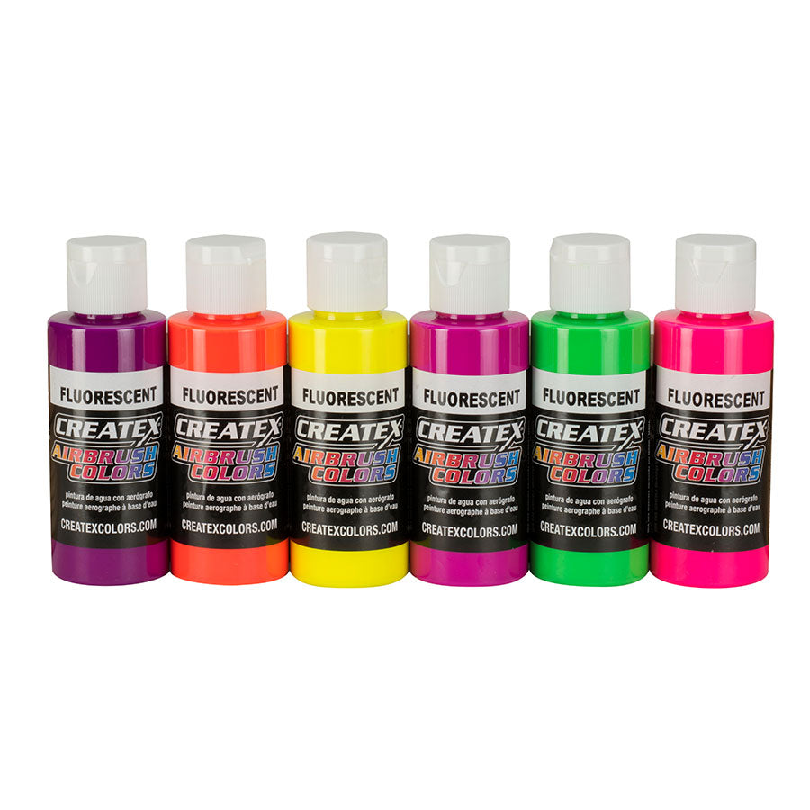 Airbrush Colors Paint Sets – 5802-00 2oz. AB Fluorescent Set