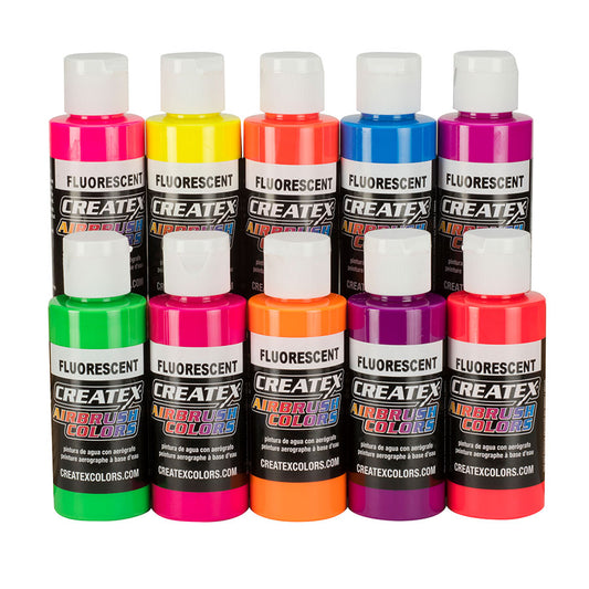 Airbrush Colors Paint Sets – 5817-00 2oz. AB 10 Color Fluorescent Set