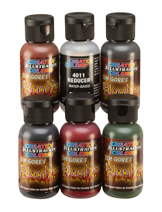 Illustration Colors Paint Sets – 5083-06 1oz. Createx Illustration Bloodline B + Set