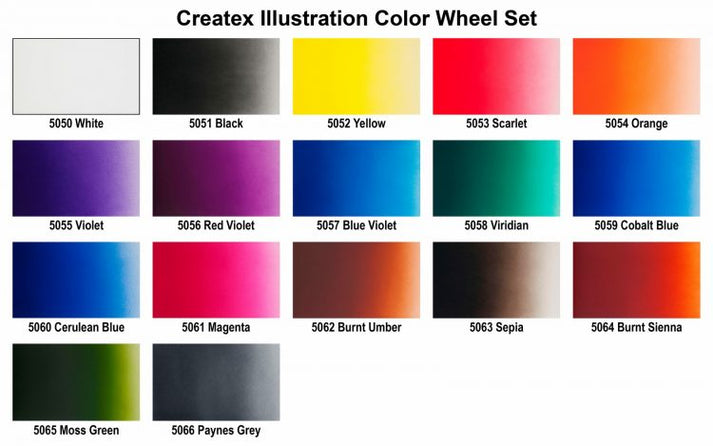Illustration Colors Paint Sets – 5080-00 2oz. Createx Illustration Col ...