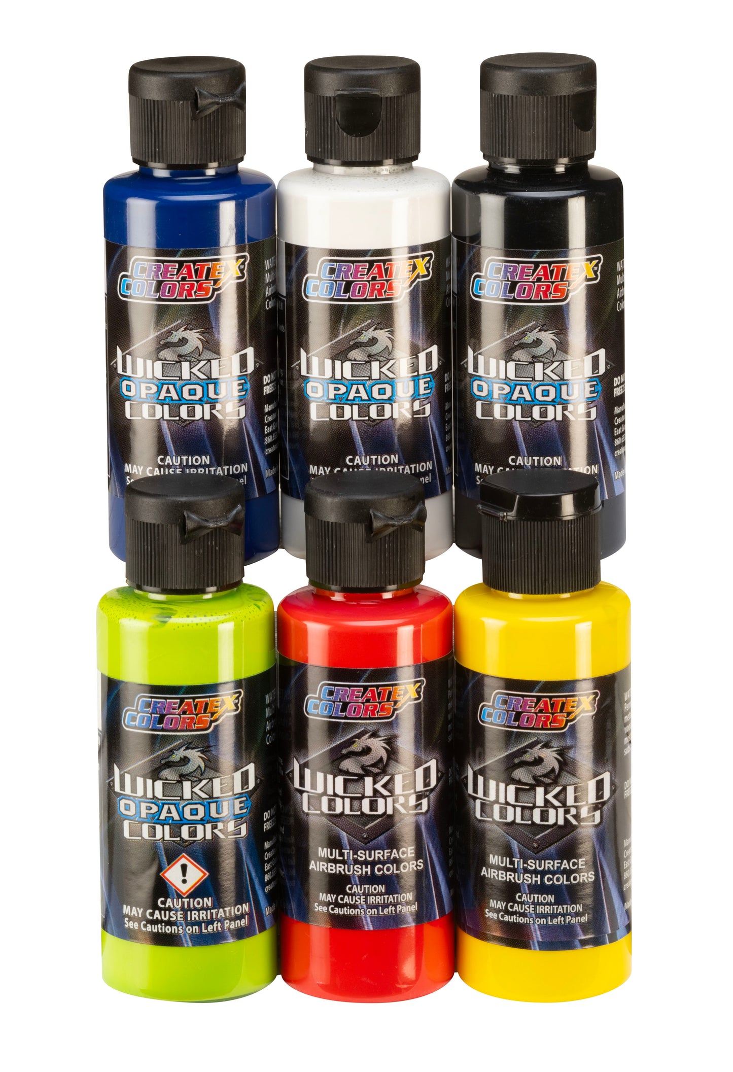 Wicked Colors Paint Sets – W131-02 Wicked Colors Opaque Primary Set – 6 x 2oz
