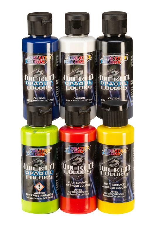 Wicked Colors Paint Sets – W131-02 Wicked Colors Opaque Primary Set – 6 x 2oz