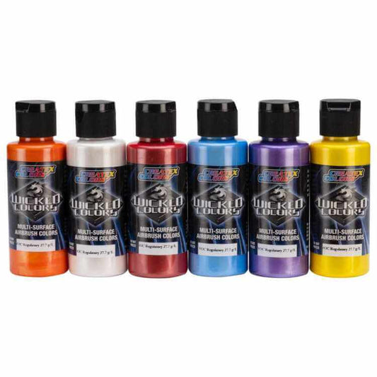 Wicked Colors Paint Sets – W132-02 Wicked Colors Essential Pearl Set – 6 x 2oz
