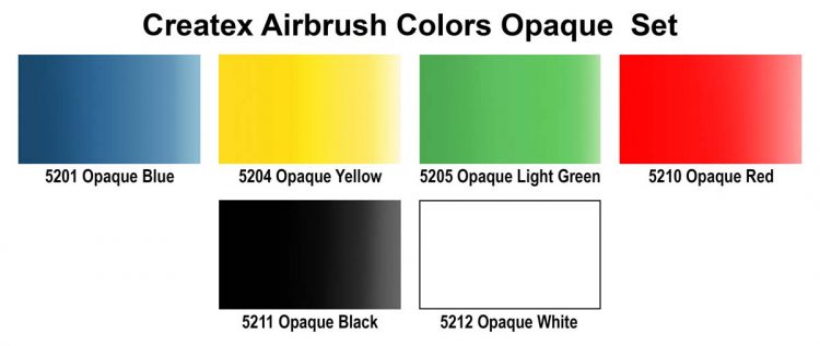Airbrush Colors Paint Sets – 5803-00 AB Opaque Set – Createx Colors