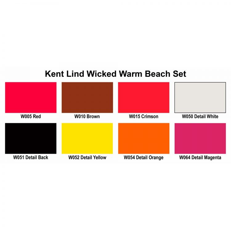 Wicked Colors Paint Sets – W113-00 Wicked Kent Lind Warm Beach Set